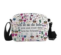 WCGXKO Crochet Crossbody If You Can Read This Lets Be Friends Quilting Crocheting Lover Gift for Crocheter, Lets Be Friends Cro-s