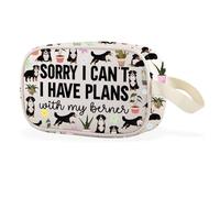 WCGXKO Cute Berner Inspired Clear Makeup Bag Bernese Mountain Dog Gift Berner Mama Gift for Puppy Owner Lover, My Berner Cbag, Casual