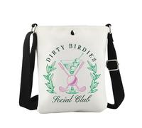 WCGXKO Dirty Birdies Social Club Crossbody Bag Preppy Martini Gift Golf Summer Gift, Dirty Birdies Cro, Casual