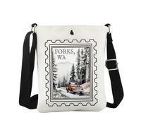 WCGXKO Forks Wa Crossbody Bag Fantasy Movie Inspired Gift Forks Washington Gifts Literary Gift for Readers, Forks Cro