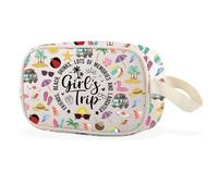 WCGXKO Friends Beach Drinks Trip Clear Makeup Bag Sisters Trip Funny Saying Gift Vacation Trip Gift, Friends Beach Cbag