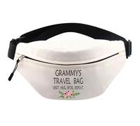 WCGXKO Grammy Mother’s Day Gift Grandma Birthday Gift Large Crossbody Waist Pack For Grammy, MMY YB, Zipper