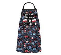 WCGXKO I Don't Need A Recipe I'm Polish Kitchen Apron Funny Cooking Gift Polish Pride Gift (IM Polish Apron)