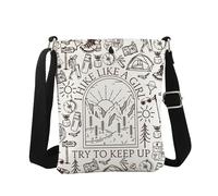 WCGXKO I Hike Like A Girl Try to Keep up Crossbody Bag Hiking Camping Gift for Adventure Lover, Try to Keep Cro