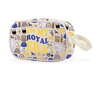 WCGXKO In My Royal Era Clear Makeup Bag Sorority Gift Pretty Poodle Gold & Royal Blue Gift, Royal Cbag