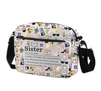 WCGXKO Jehovah Witness Merchandise Hebrew Israelite Gifts JW Gift Christian Canvas Crossbody Zipper Bag, Sister Hb, Zipper
