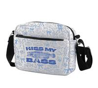WCGXKO Kiss My Bass Fishing Crossbody Bag Funny and Humorous American Country Lake Life Fisherman Merchandise, Kiss My Hb