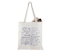 WCGXKO Literally Just A Veterinary Receptionist Tote Bag Veterinary Week Gift for Animal Lovers (A Veterinary Tote)