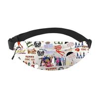 WCGXKO Musical Inspired Crossbody Waist Pack Musical Theater Gift Musical Souvenir for Musical Fans, Many Musical Pack, Casual