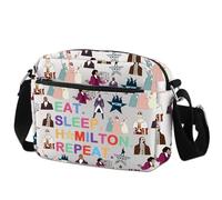 WCGXKO Musical Lover Canvas Crossbody Purses Bag Theater Merchandise Musical Character Messenger Bag, Sleep Ha Hb