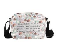 WCGXKO Novel Inspired Crossbody Bag The Book Fans Gift Bookish Bookworm Gift for Novel Lovers, Kindred Spirets Cro-s, Casual