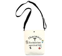 WCGXKO Pharmacy Technician Survival Kit Funny Zipper Pouch Makeup Bag Gift for Pharmacy Tech Pharmacist RX Gift, Pharmacy XK, Canvas