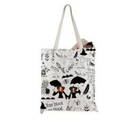WCGXKO Practical Magic TV Show Inspired Gift Halloween Magic Witch Fans Canvas Tote Bag, Beige, M, Practical Magic