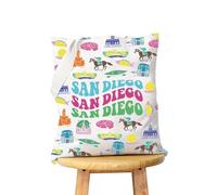 WCGXKO San Diego Shopping Bag Gift San Diego City Travel Pouch Tote Bag, San Diego Tote