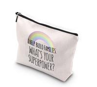 WCGXKO Surrogate Mom Gift I Help Build Family What’s Your Superpower Novelty Zipper Pouch Makeup Bag (Help Build Family)