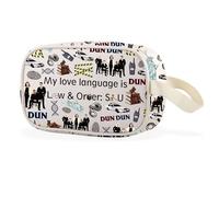 WCGXKO TV Show Inspired Gift True Crime TV Show Zipper Clear Makeup Bag for Crime Series Lover, Language Cbag, Casual