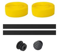 WchsTUmpxN Bike Handlebar Tape Bicycle Anti-Slip Damping Cycling Road Handle Belt Wraps with Bar End Plugs(Yellow)