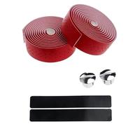 WchsTUmpxN Bike Handlebar Tape Bicycle Road PU Leather Perforated Belt Breathable Soft MTB Fixed Gear Cycling Accessory(Red)