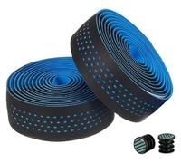 WchsTUmpxN Bike Handlebar Tape Soft Road Bar Cork Professional Cycling Damping Anti-Vibration Wrap(Blue)