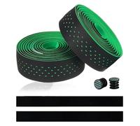 WchsTUmpxN Bike Handlebar Tape Soft Road Bar Cork Professional Cycling Damping Anti-Vibration Wrap(Green)