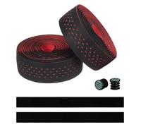 WchsTUmpxN Bike Handlebar Tape Soft Road Bar Cork Professional Cycling Damping Anti-Vibration Wrap(Red)
