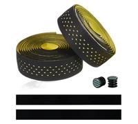 WchsTUmpxN Bike Handlebar Tape Soft Road Bar Cork Professional Cycling Damping Anti-Vibration Wrap(Yellow)