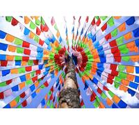 WchsTUmpxN Prayer Flags, 8.4cm Tibetan Prayer Flags Five Color Flag Xizang Color Flag Five Color Wind Horse Flag