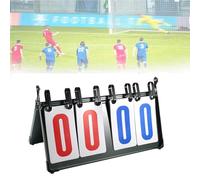 WchsTUmpxN Table Top Scoreboard, 4-Digit Scoreboard, Portable Tabletop Flip Scorekeeper Score Flipper for Any Competitive Sport