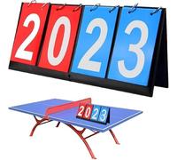 WchsTUmpxN Table Top Scoreboard, Reusable Multi Sports Score Flip Sports Scoreboard for Sports Blue and Red Digital