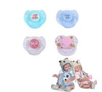 Wcmxdg 4 Pieces Reborn Doll Magnetic Pacifier, Magnetic Chewing Toy, Simulation Pacifier Toy Reborn Babys Doll Accessories Christmas Easter Children’s Day Present For Little Boys And Girls