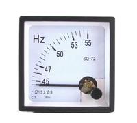 WCNGRFRNB Square pointer type DC AC Meter SQ-72 45-55Hz Frequency Panel Meter 1.5 Accuracy Class Pointer Type(100V)