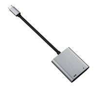 Wcone Upgraded USB-C to AR Glasses Hub Support 100W PD Fast Charging - for Nintendo Switch 2/OLED/1, Steam Deck, ROG Ally, iPhone 15-17, Android, Viture/RayNeo/Xreal - 4K@60Hz 2K/1080P@120Hz - Silver