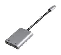 Wcone USB-C to AR Glasses with Adapter Hub for Switch 2/OLED/1, Steam Deck, ROG Ally, iPhone 15-17, Android Phones, Viture/RayNeo/Xreal - Support 100W PD Fast Charging, 4K@60Hz 2K/1080P@120Hz - Silver