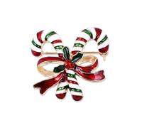 WCRAZYE Christmas Bowknow Pin Brooches for Girls Women Unique Red Green Rhinestone Crystal Enamel Christmas Jingle Bell Merry Christmas Xmas Holiday Jewelry Gifts, L, Alloy Steel, crystal