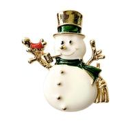 WCRAZYE Christmas Enamel Crystal Brooch for Women Xmas Holiday Jewelry | Santa Snowman Reindeer Wreath Bell Sleigh Candle Rhinestone Lapel Pin Xmas Holiday Costume Jewelry Gift for Holiday Party