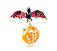 WCRAZYE Halloween Brooches Pin for Women Girls Fashion Cute Halloween Bat Spider Pumpkin Witchy Hat Making Magic Brooches Badges Lapel Pins Fun Holiday Festival Costume Hat Bag Suit Dress Accessories