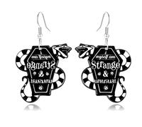 WCRAZYE Halloween Skull Dangle Earrings - Acrylic Pumpkin Spirit Earrings with Glitter Powder, Acrylic, No Gemstone