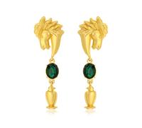 WCRAZYE Horse Earrings for Women Funny Crystal Kentucky Derby Race Horse Drop Dangle Earrings Western Cute Horse Dangling Earrings Jewelry Gift for Horse Racing Fan, L, Crystal Metal, crystal