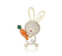 WCRAZYE Rhinestone Bow Rabbit Brooch Pin for Women Girls Men Gold Plated Fashion Cute Crystal Bow Enamel Cartoon Bunny Gentleman Brooches Lapel Pins Lucky Decor Dress Accessories Easter Holiday