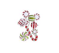 WCRAZYE Rhinestone Christmas Candy Brooch for Men Women Cute Red Green Crystal Candy Gifts Box Brooches Pin Elegant Clothing Hat Bag Accessories Christmas Xmas Jewelry, L, Alloy Steel, crystal