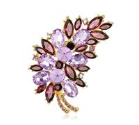 WCRAZYE Rhinestone Feather Brooch Pin for Women Men Fashion Crystal Delicate Leaf Bridal Wedding Brooch Lapel Pins Elegant Dress Accessories Jewelry Boutonniere Corsage for Hat Bag Suit Tie Wedding