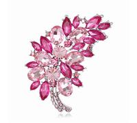 WCRAZYE Rhinestone Feather Brooch Pin for Women Men Fashion Crystal Delicate Leaf Bridal Wedding Brooch Lapel Pins Elegant Dress Accessories Jewelry Boutonniere Corsage for Hat Bag Suit Tie Wedding