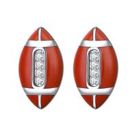 WCRAZYE Rhinestone Football Stud Earrings for Women Unique Shiny Crystal Classic Brown Sport Basketball Volleyball Baseball Football Rugby Earrings Sports Fan Jewelry Gifts, S, Alloy Steel, No