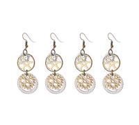 WCRAZYE Vintage Steam Gear Earrings for Women Personalized Handmade Punk Retro Antique Bronze Steampunk Gear Pendant Dangle Drop Earrings Jewelry, L, Alloy Steel, No Gemstone