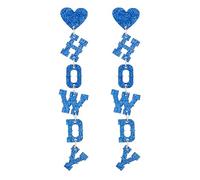 WCRAZYE Western Acrylic HOWDY Glitter Drop Dangle Earrings for Women Lightweight Hat Western Earrings Rodeo Disco Dangle Earrings Country Concert Party Southern Jewelry Rodeo Outfits Accessories, M
