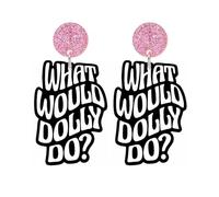 WCRAZYE Western Acrylic HOWDY Glitter Drop Dangle Earrings for Women Lightweight Hat Western Earrings Rodeo Disco Dangle Earrings Country Concert Party Southern Jewelry Rodeo Outfits Accessories, M