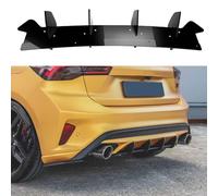 WCSMHYW Rear Bumper Diffuser for Ford Focus ST MK4 2018-2021, ABS Plastic Black Shark Fin Lip Spoiler