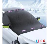 WCSMHYW Windscreen Covers Frost for Mazda MX-5 IV (RF) 2015-2020 2021 2022 2023 2024 2025, Car Windscreen Cover for Winter, Ice Frost Sun Dust Water Protective Front Window Cover,Black-green