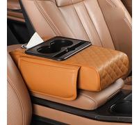 WCXCS Car Armrest Cushion for Kia K8 2021 2022 2023 2024 2025, Anti Slip Leather Car Armrest Pad Centre Console Cover Car Accessories,D