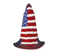 WCXTHGFA American Flag Baseball Print Halloween Costume,Medieval Cape With Comfortable Hood,For Cosplay,Parties And More